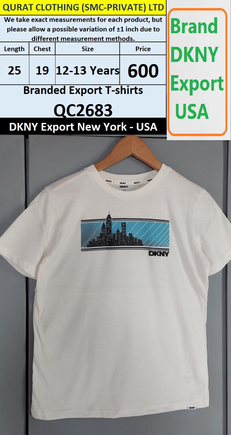 DKNY Brand T-shirt QC2683 Export New York - USA