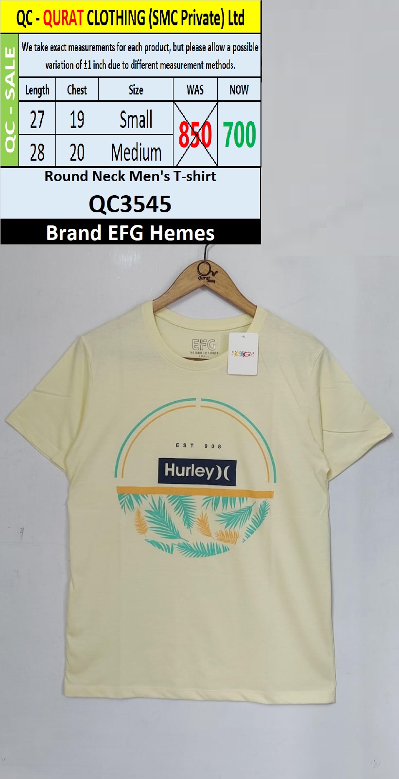 Round Neck Men's T-shirt QC3545