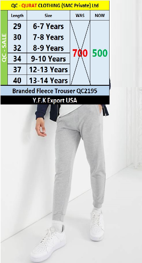 Y.F.K Brand Fleece Trouser QC2195 Export USA