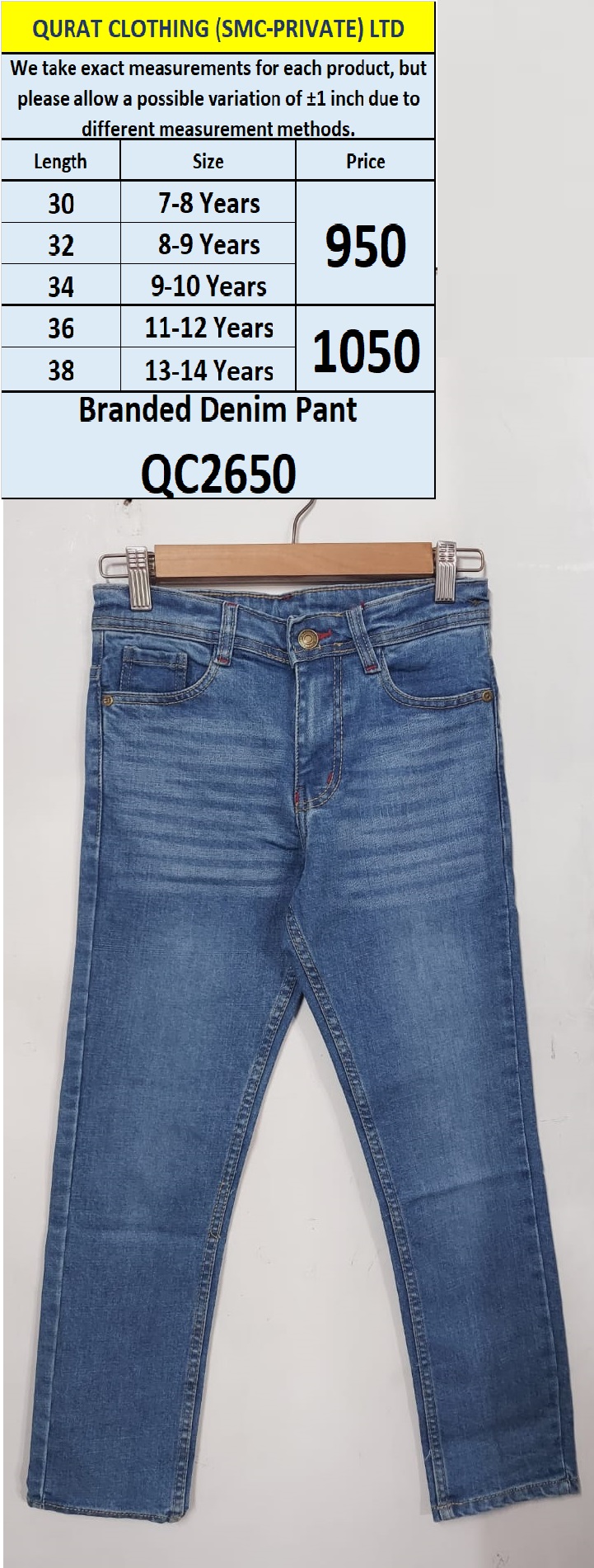 Branded Denim Pant QC2650