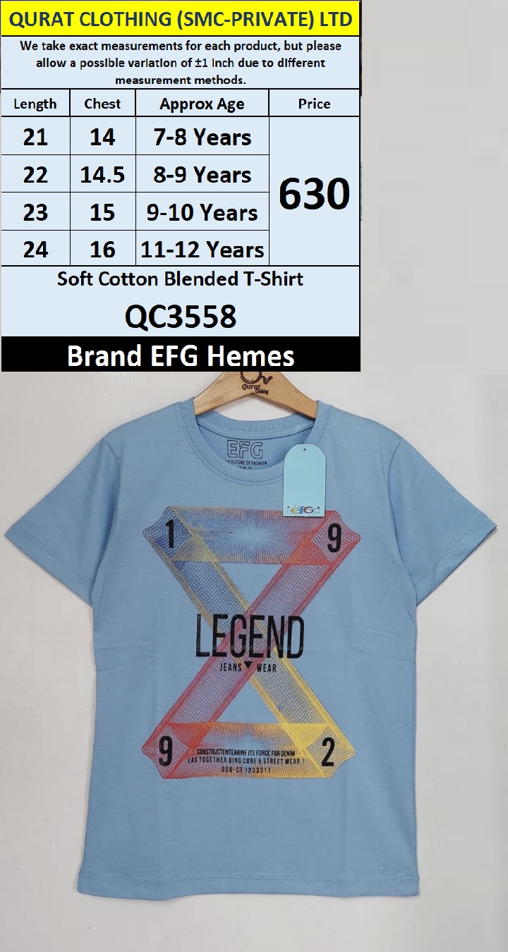 EFG Hemes Brand Soft Cotton Blended T-shirts QC3558