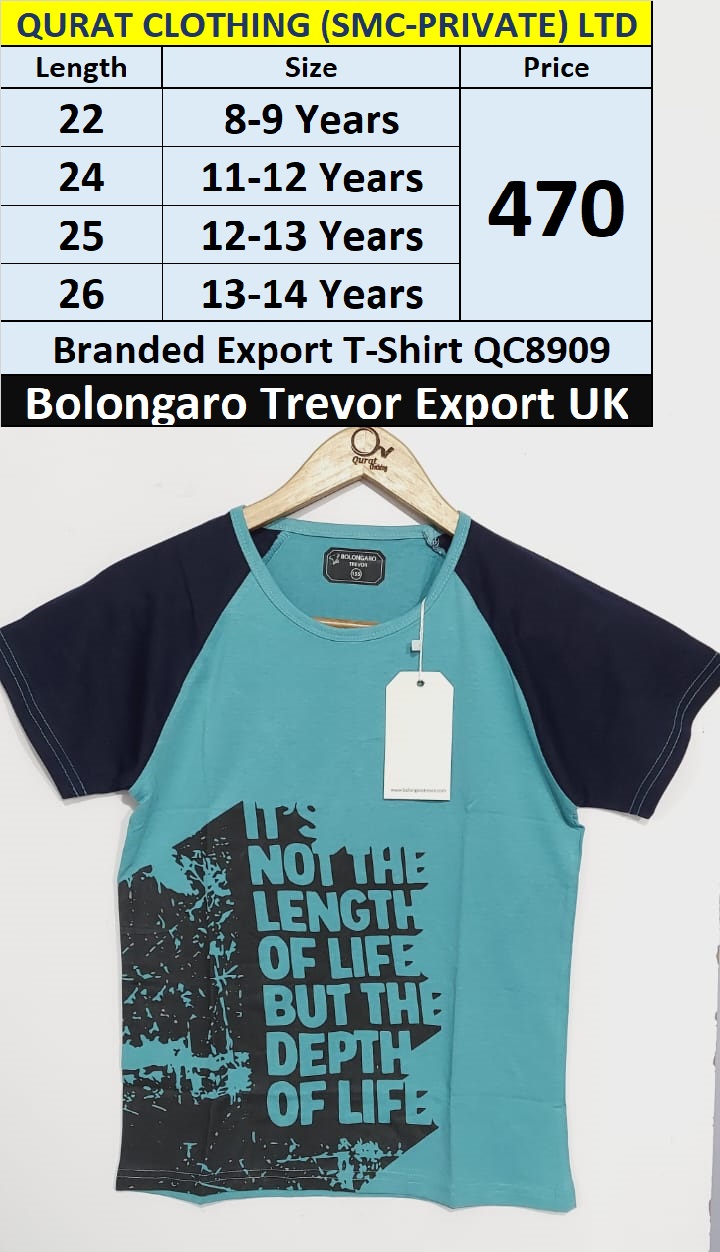 Bolongaro Trevor Branded T-Shirt QC8909 Export United Kingdom