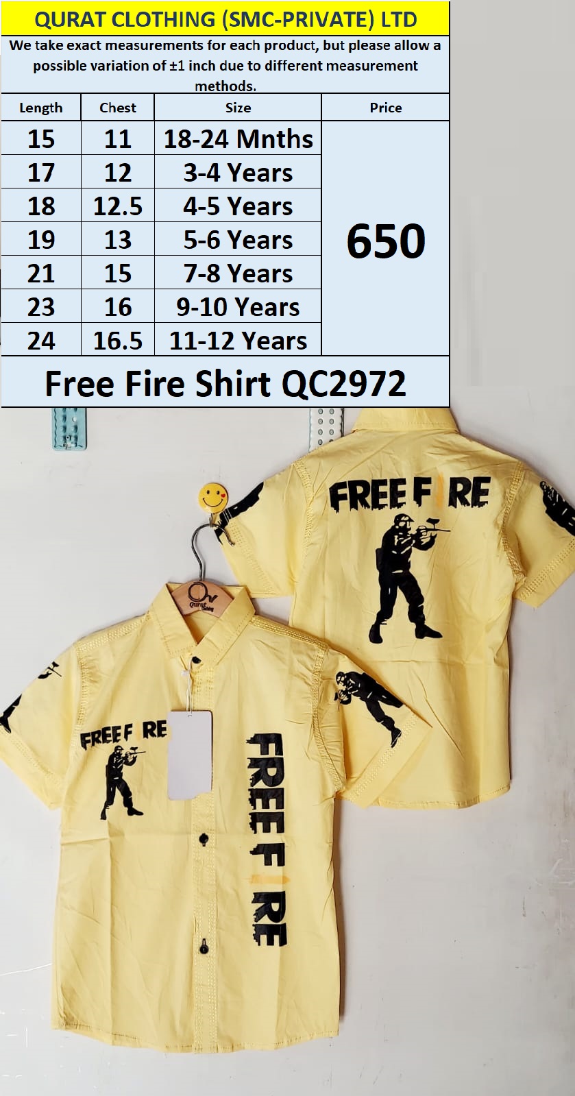 Stylish Free Fire Shirt QC2972