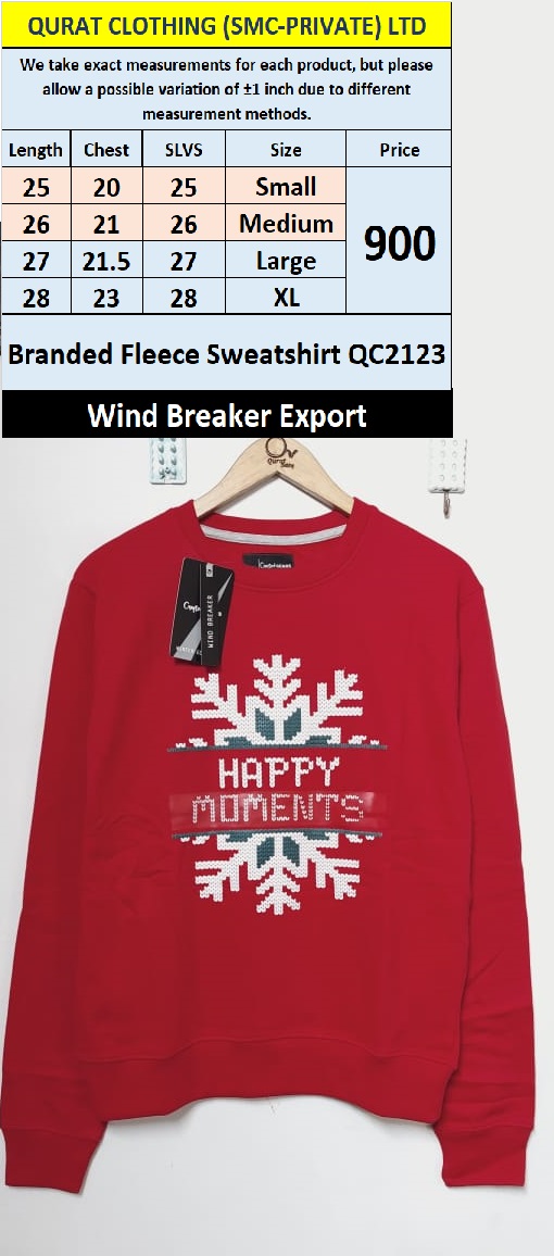 Wind Breaker Brand Fleece Sweatshirt QC2123 Export Product