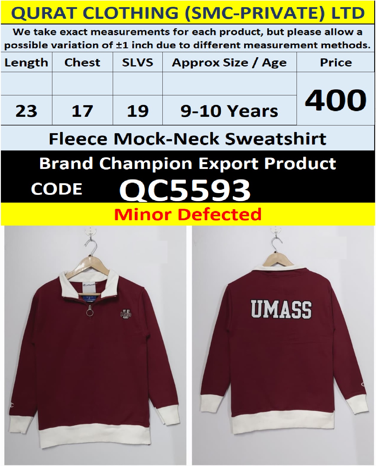Branded Export Product (Minor Defected) - QC5593