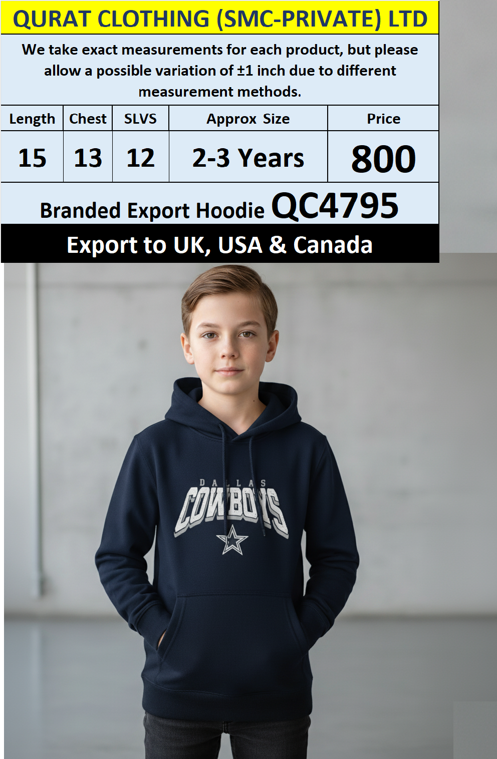 Branded Export UK, USA & Canada Top Brands Hoodie QC4795