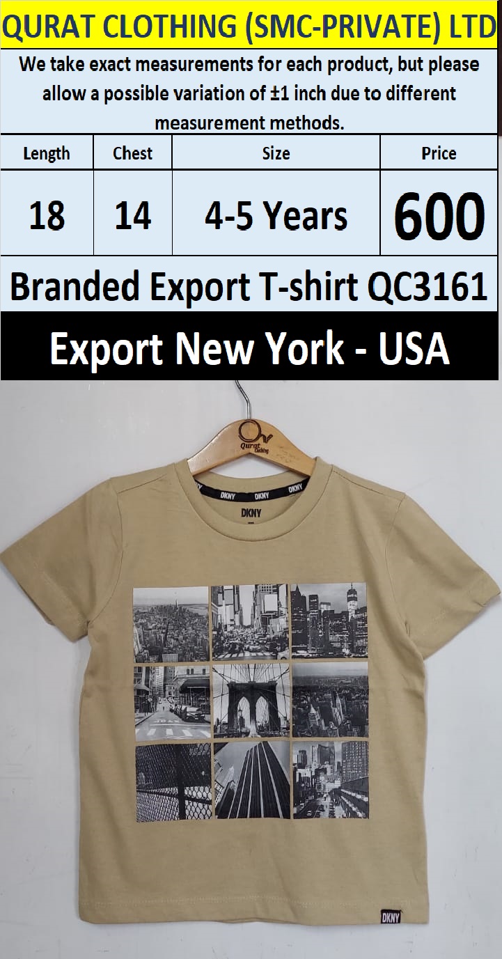 DKNY Brand T-shirt QC3161 Export New York - USA