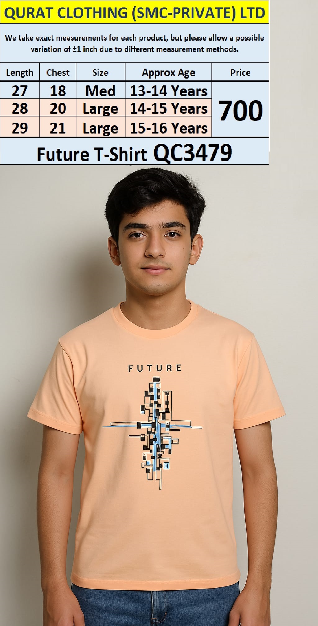 Soft Cotton Blended Future T-Shirt QC3479