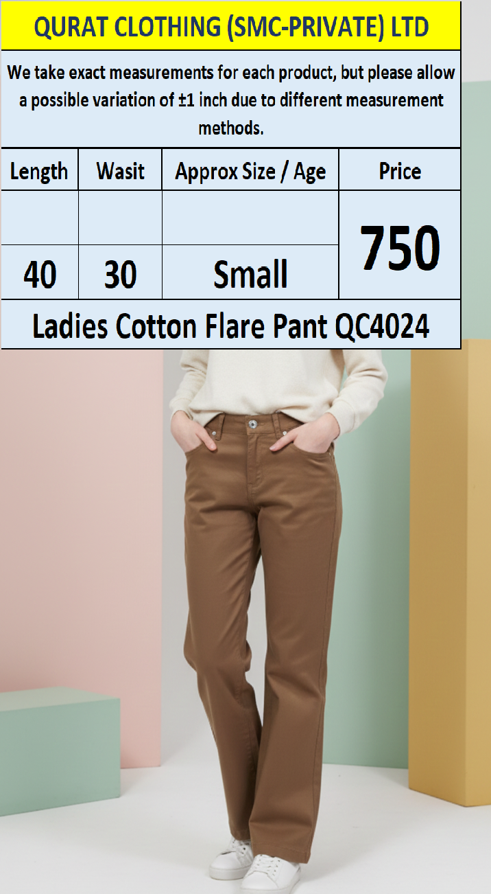 Ladies Cotton Flare Pant QC4024