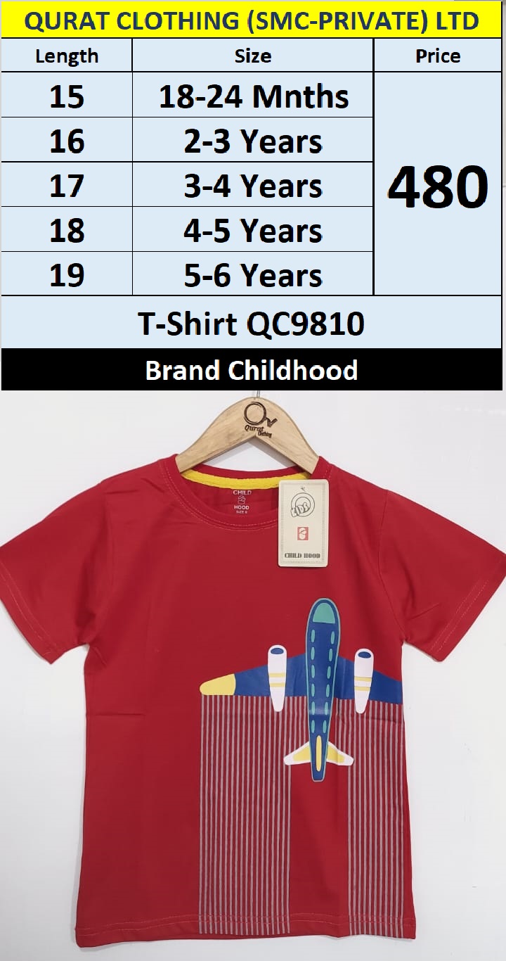 Childhood Brand Aeroplace Print T-Shirts QC9810