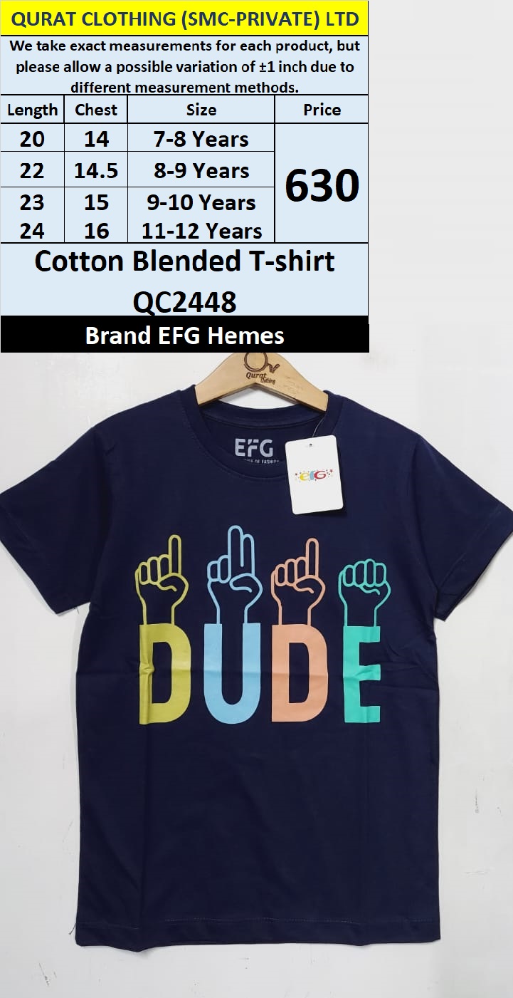 EFG Hemes Brand Cotton Blended T-shirt QC2448
