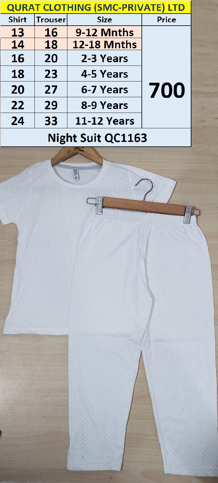 Night suit code QC1163