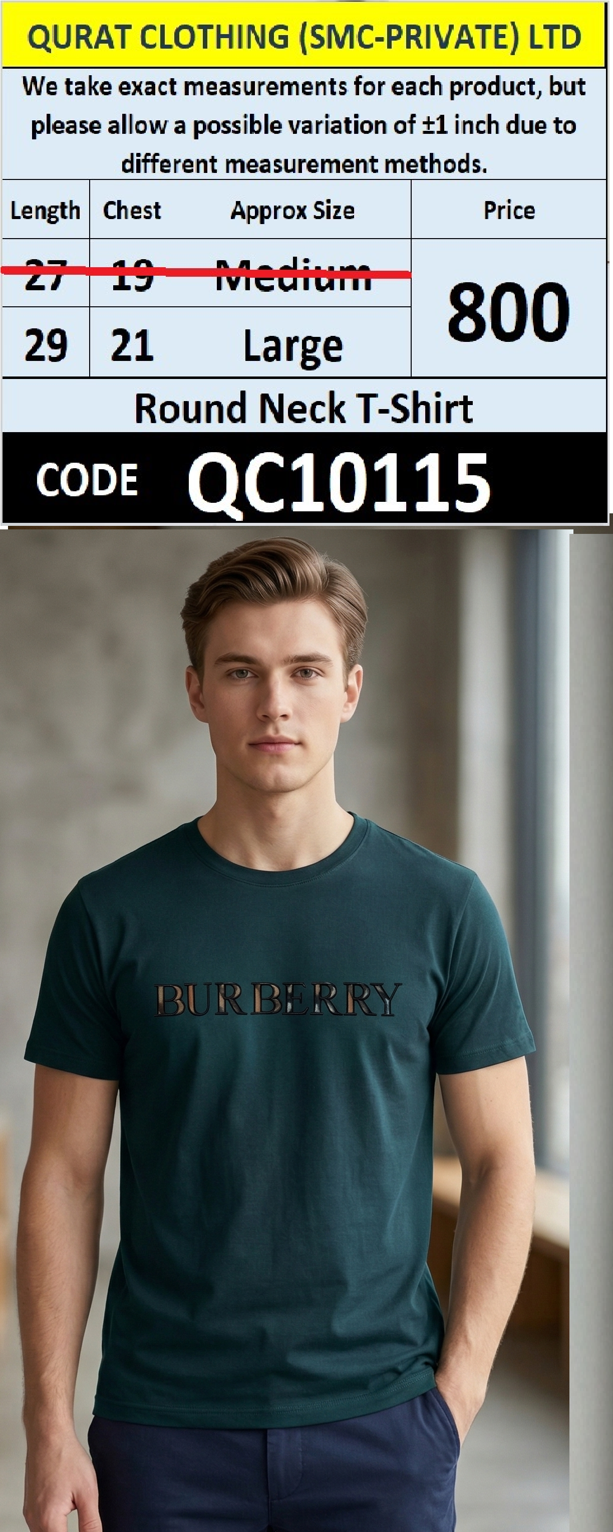 Round Neck Polo T-shirt - QC10115