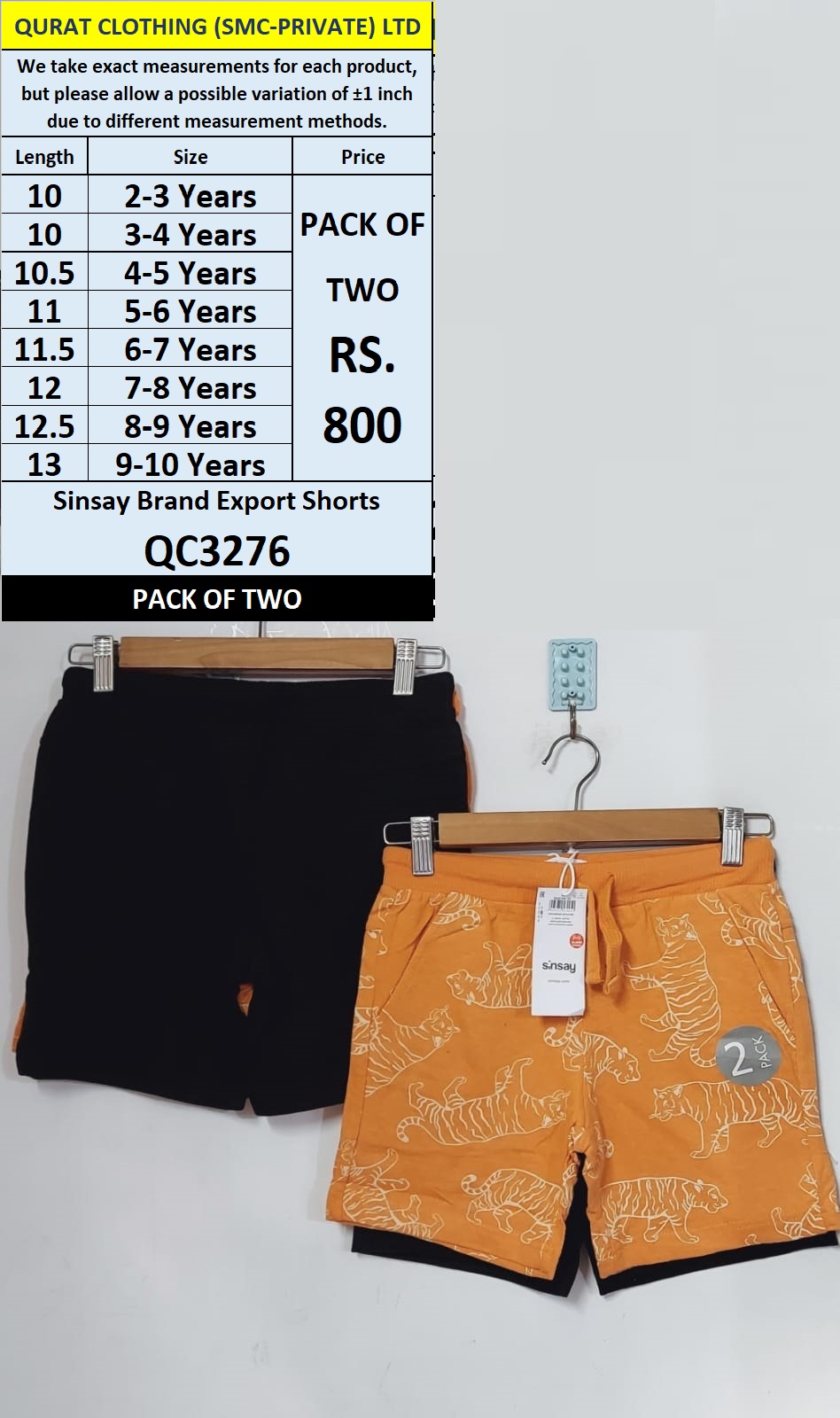 Pack of Two Sinsay Brand Export Shorts QC3276