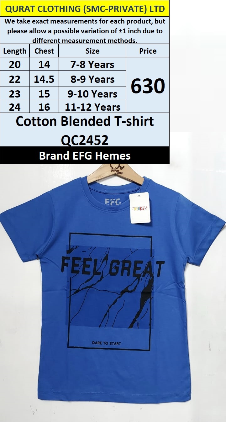 EFG Hemes Brand Cotton Blended T-shirt QC2452