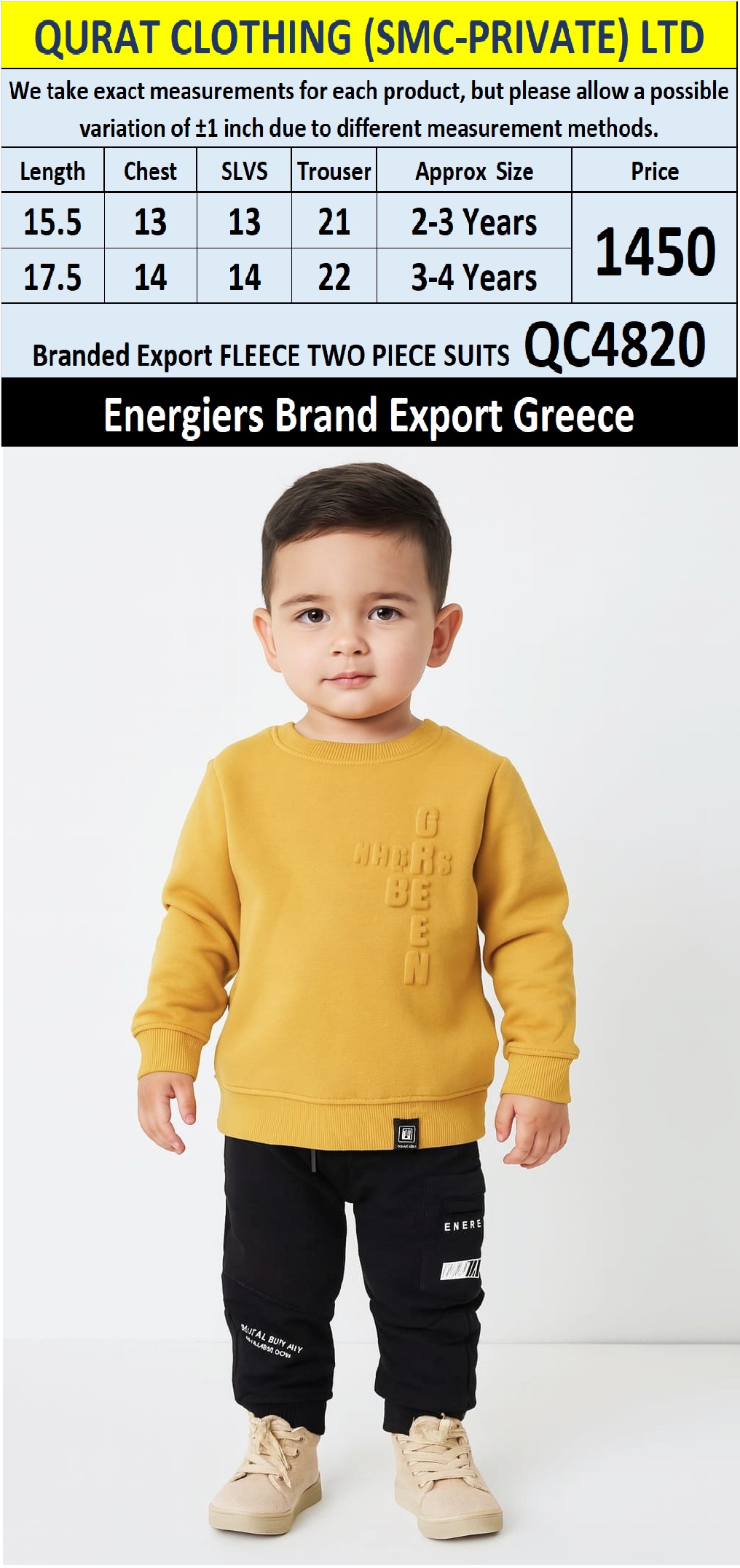 Energiers Brand Fleece Two-Piece Suits QC4820 Export Greece  - QC4820