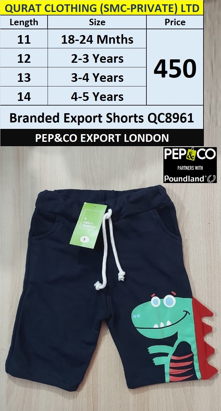 PEP&CO Branded Export Shorts QC8961 Export London