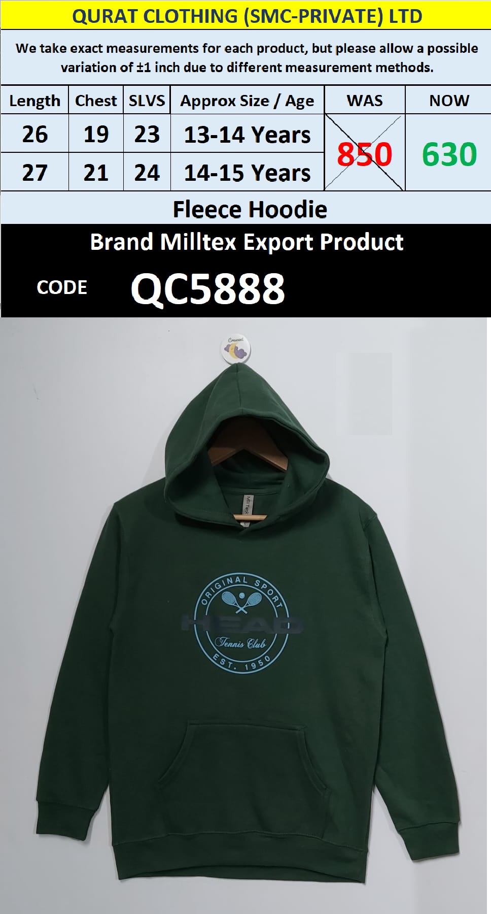 Top International Branded Export Hoodie / Sweatshirt Products - QC5888