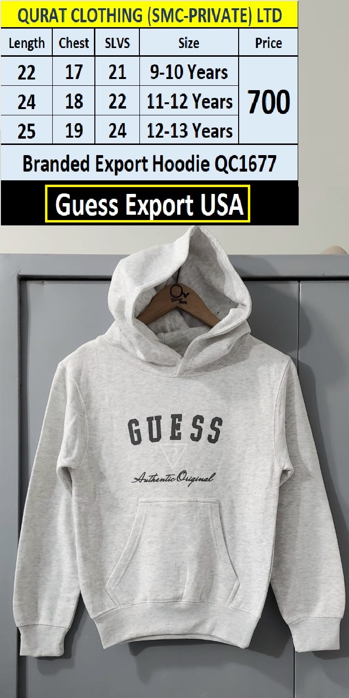Guess Brand Export Hoodie QC1677 Export USA 