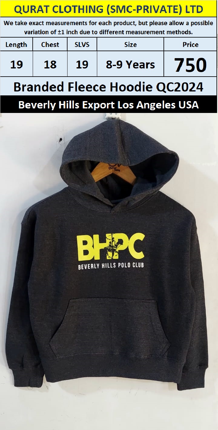 Beverly Hills Brand Fleece Hoodie QC2024 Export Los Angeles USA - QC2024