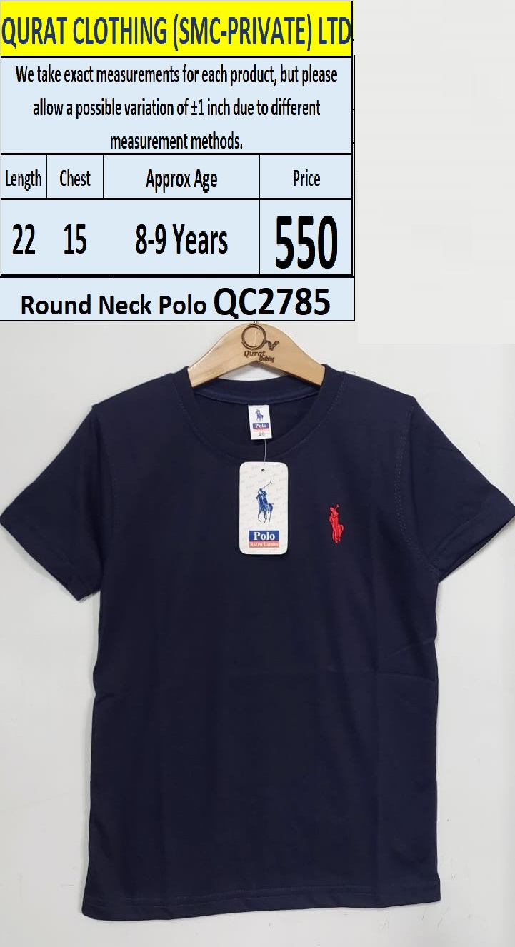 Round Neck Polo T-shirt QC2785 - QC2785