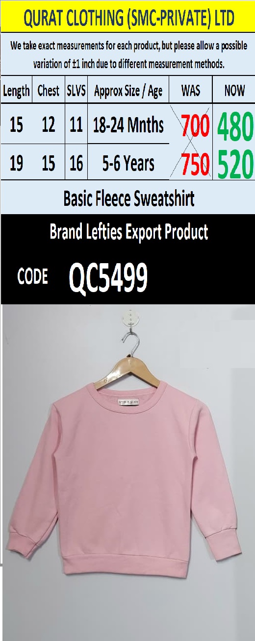 Lefties Brand Fleece Sweatshirt Export Spain - QC5499