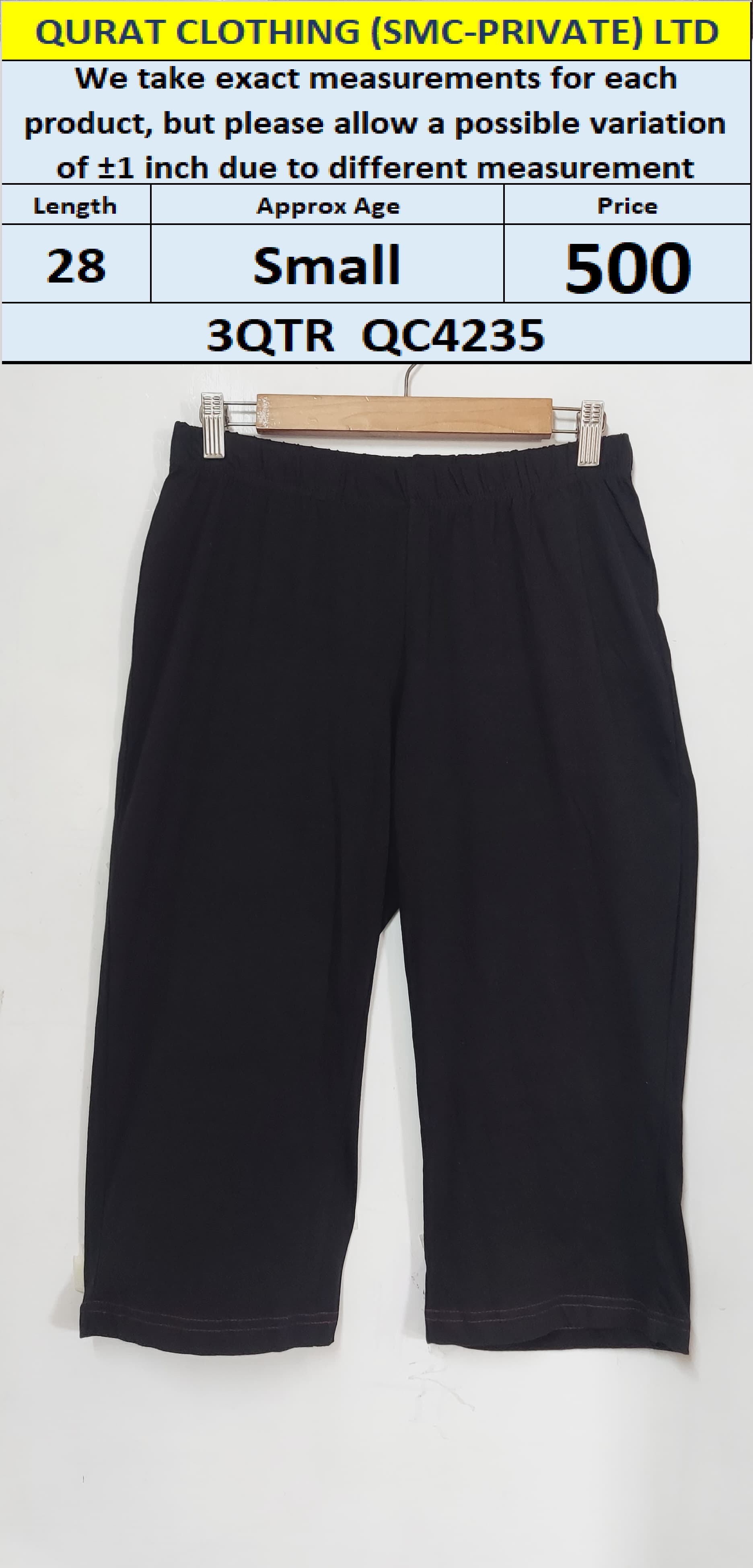 Branded 3 QTR Trouser QC4235