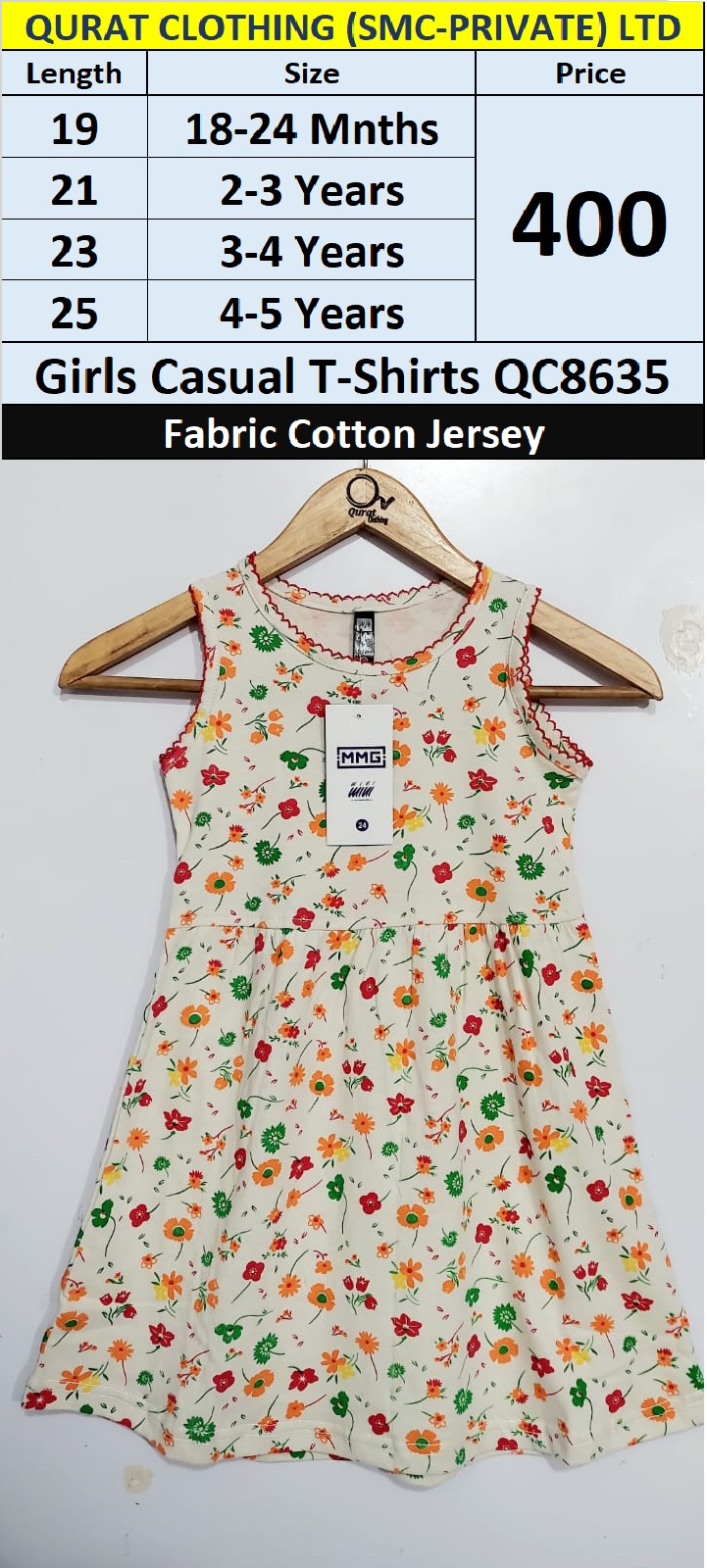 Cotton Jersey Casual Wear Frock QC8635