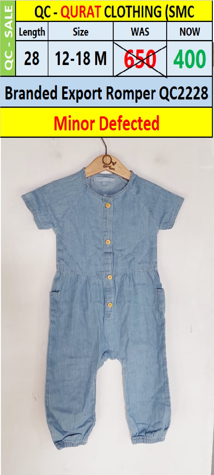 Branded Export Romper QC2228 (Minor Defected)