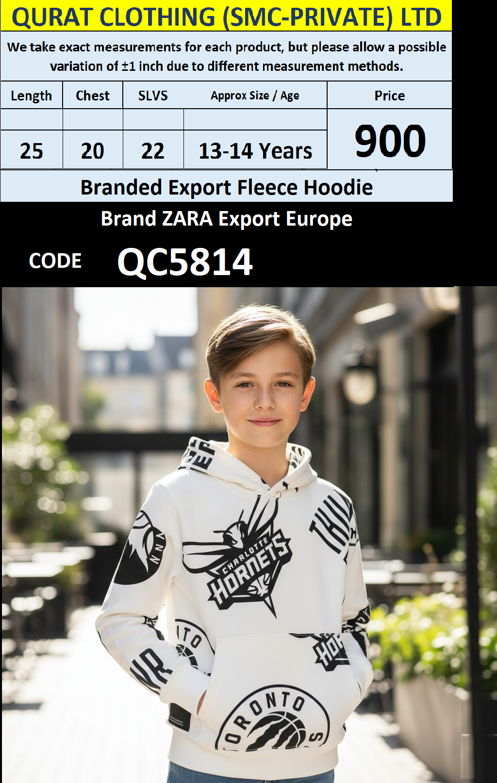 ZARA Brand Fleece Sweatshirt Export Europe - QC5814