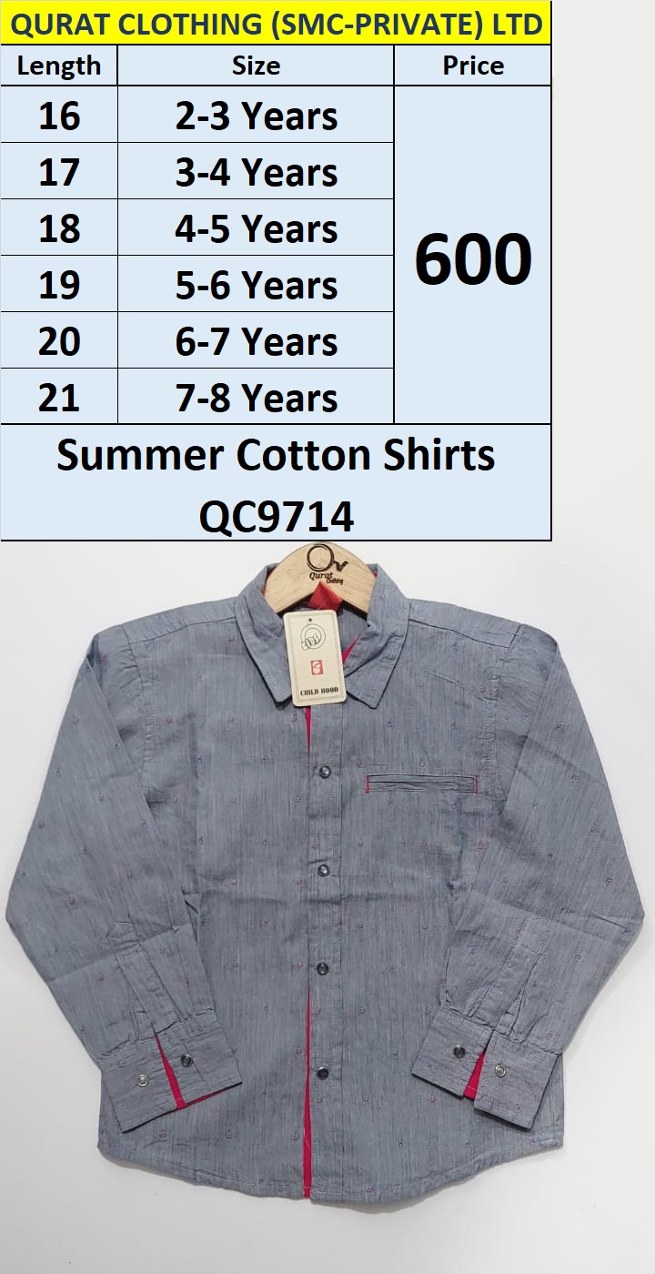 Raven Summer Cotton Shirts QC9714