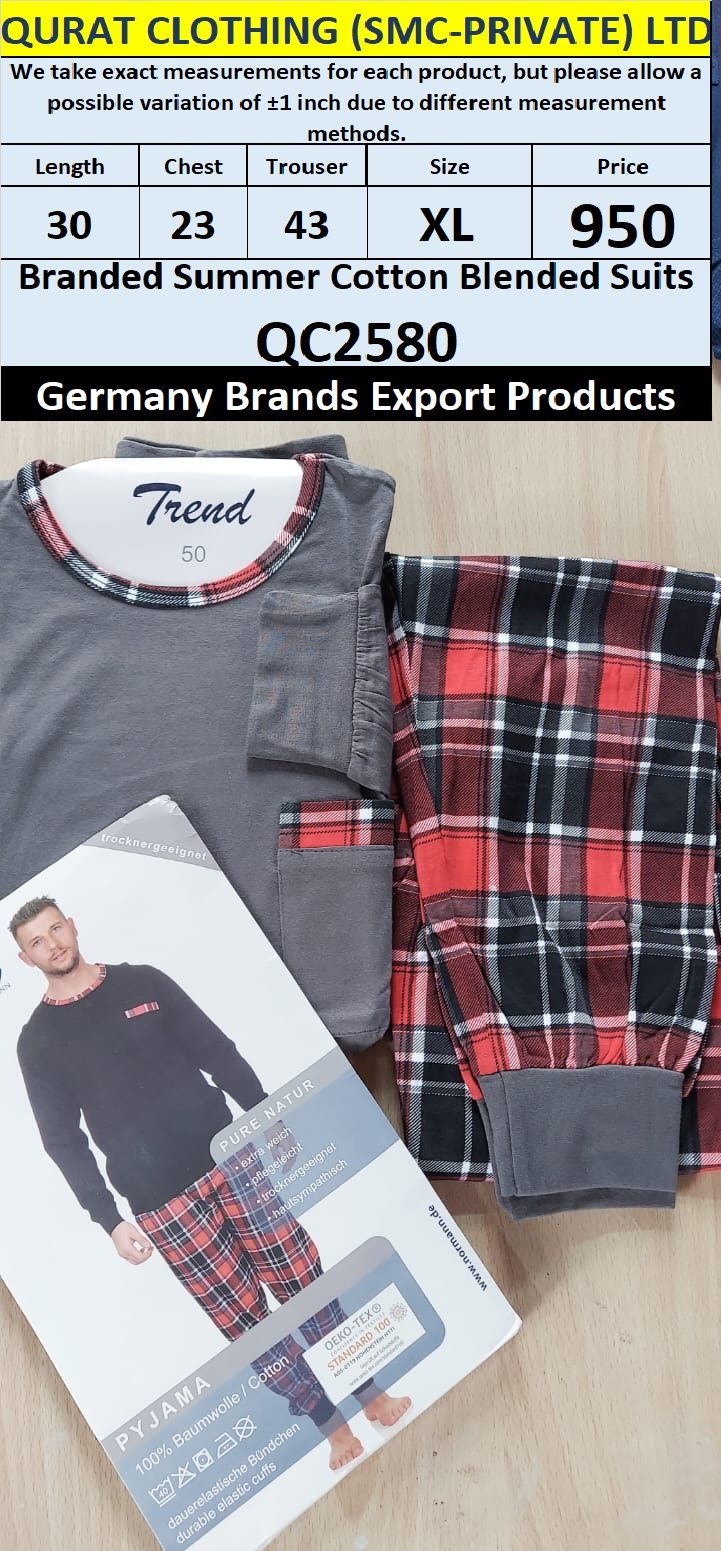 International Brands Summer Cotton Blended Suits Export Germany QC2580