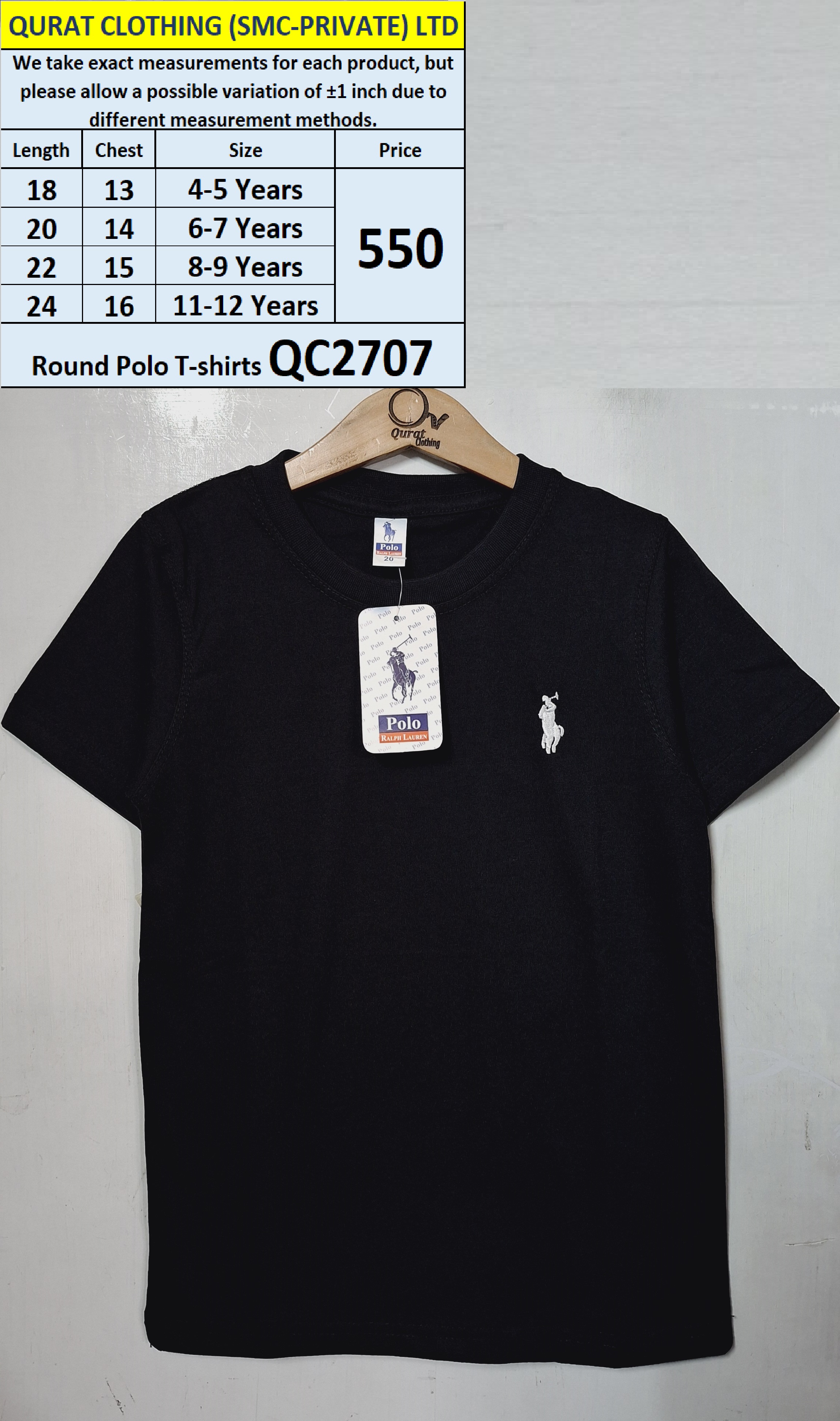 Round Neck Polo T-shirt QC2707 - QC2707