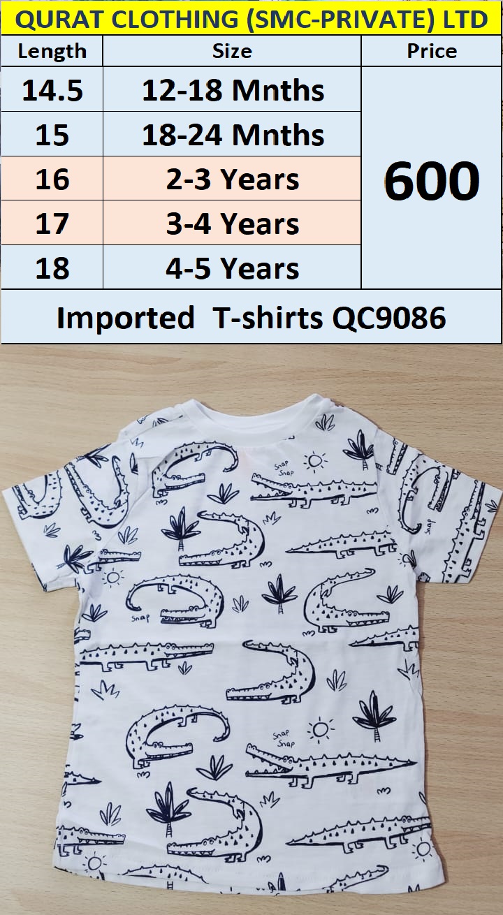 Branded Imported Crocodile Print T-shirt QC9086