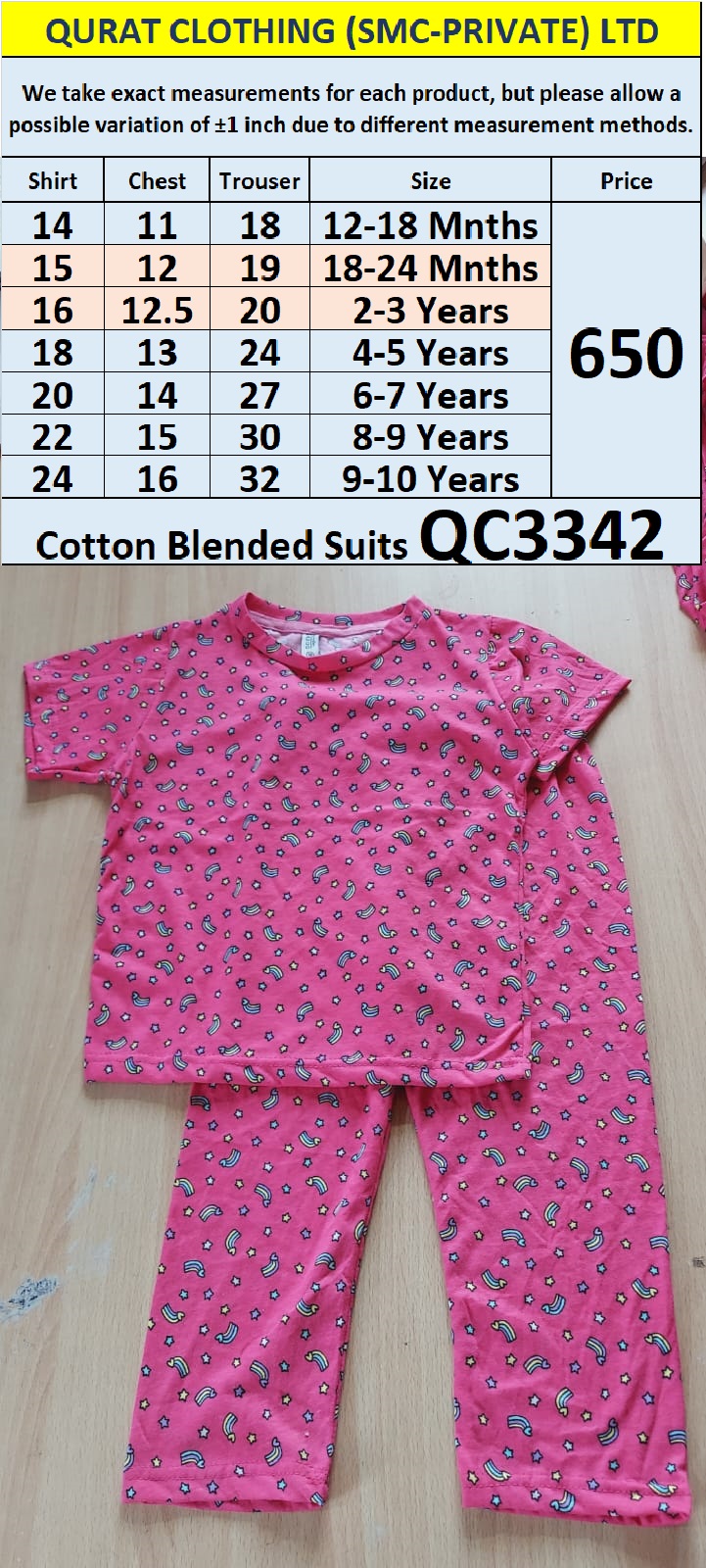 Cotton Blended Suit QC3342