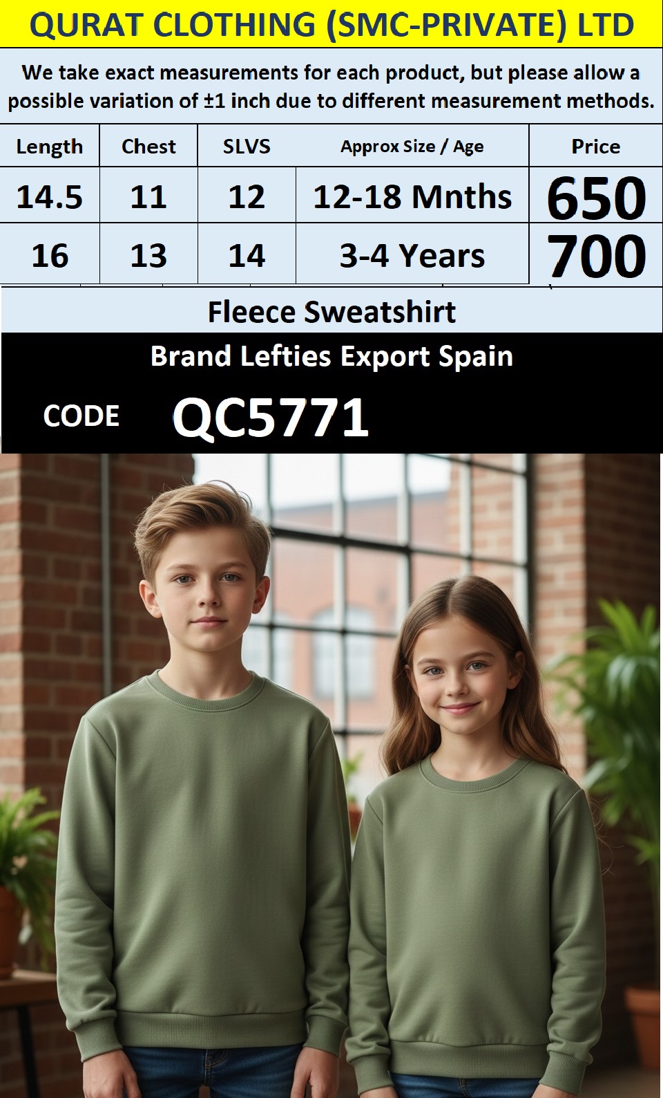 Lefties Brand Fleece Sweatshirt Export Europe - QC5771