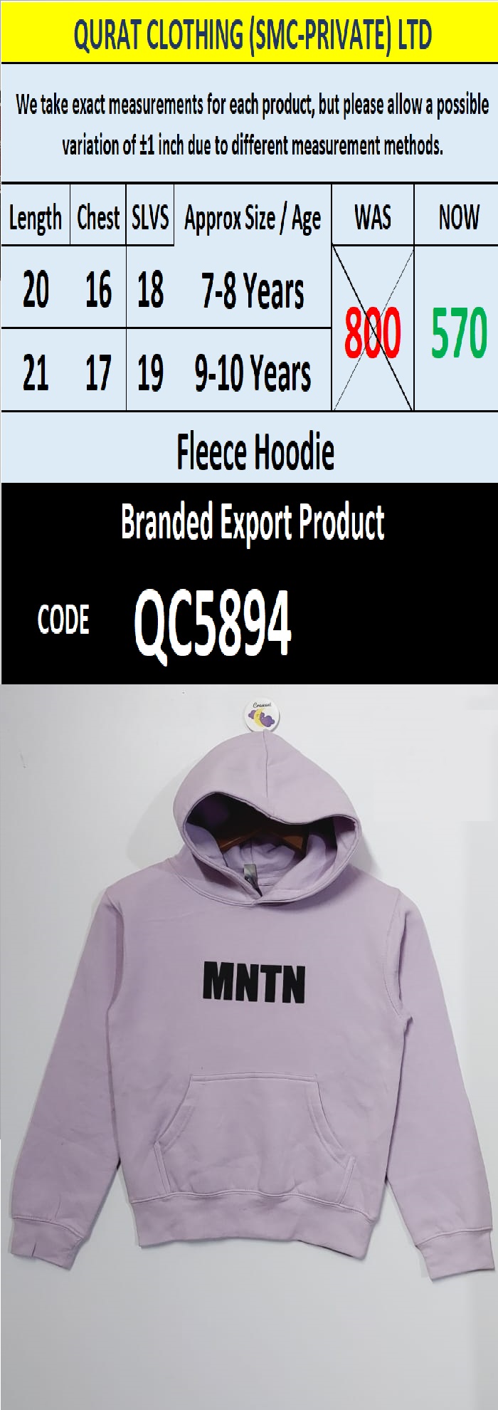  Top International Branded Export Hoodie / Sweatshirt Products - QC5894