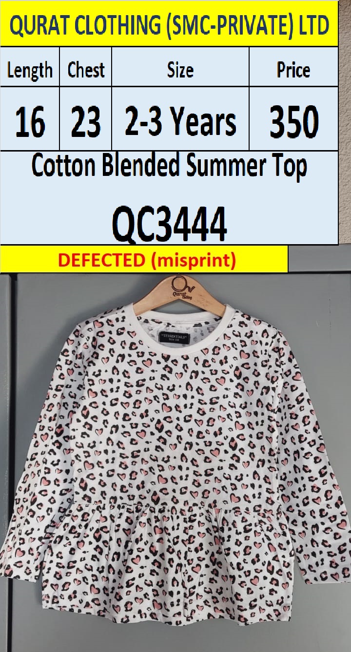 Cotton Blended Summer Top QC3444 Misprint (Defect)