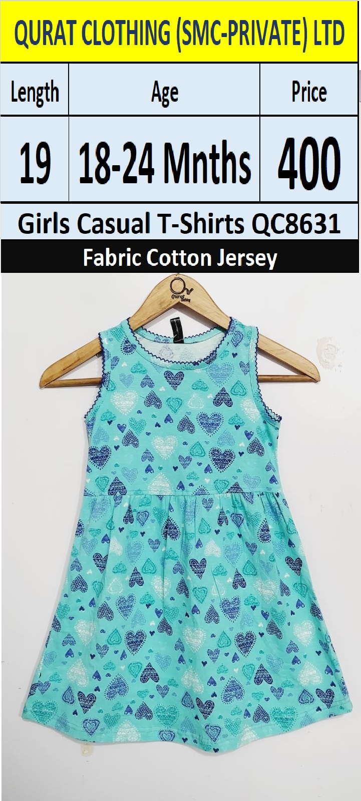 Cotton Jersey Casual Wear Frock QC8631