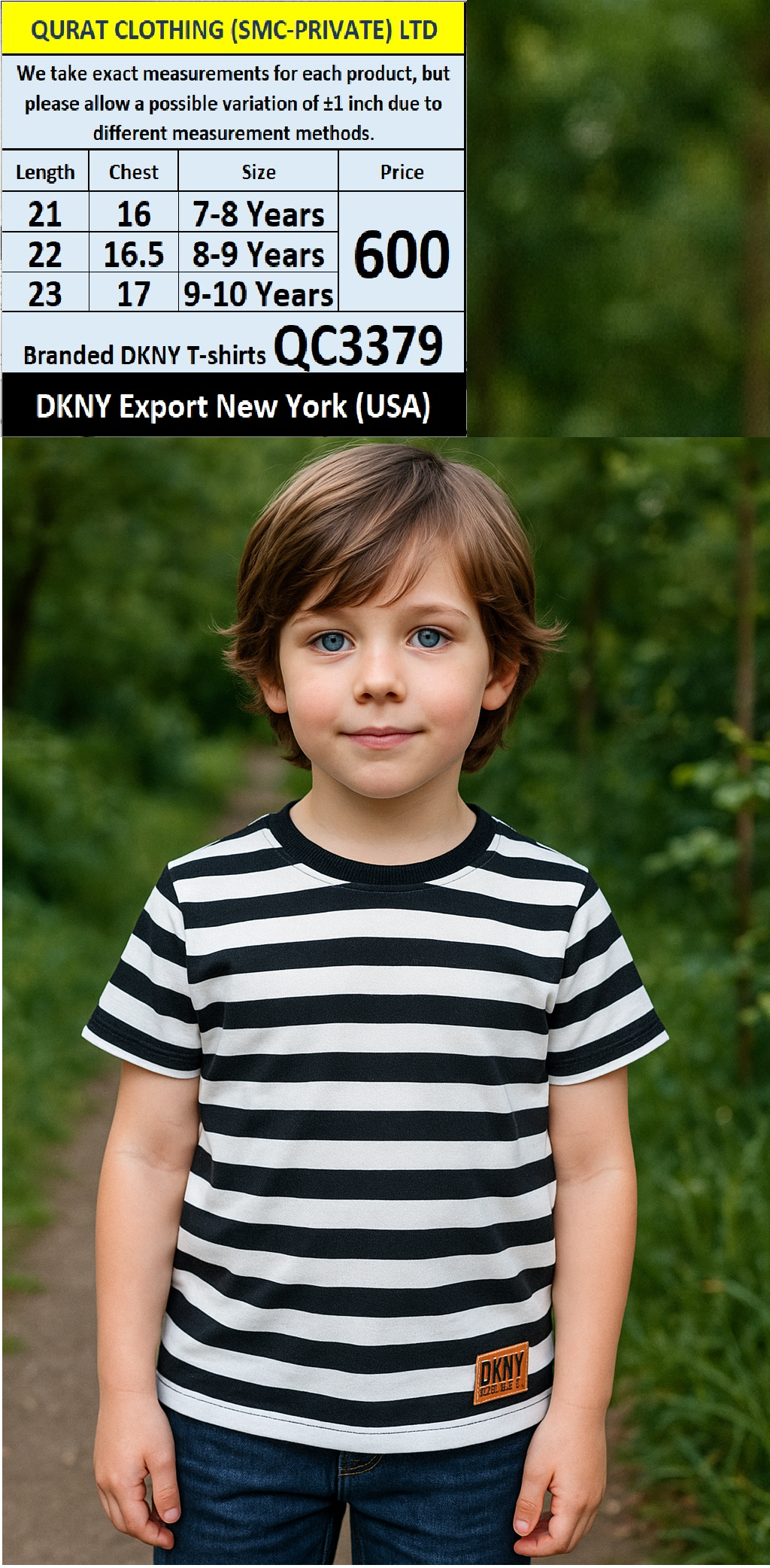 Branded DKNY T-Shirt QC3379 Export New York (USA)