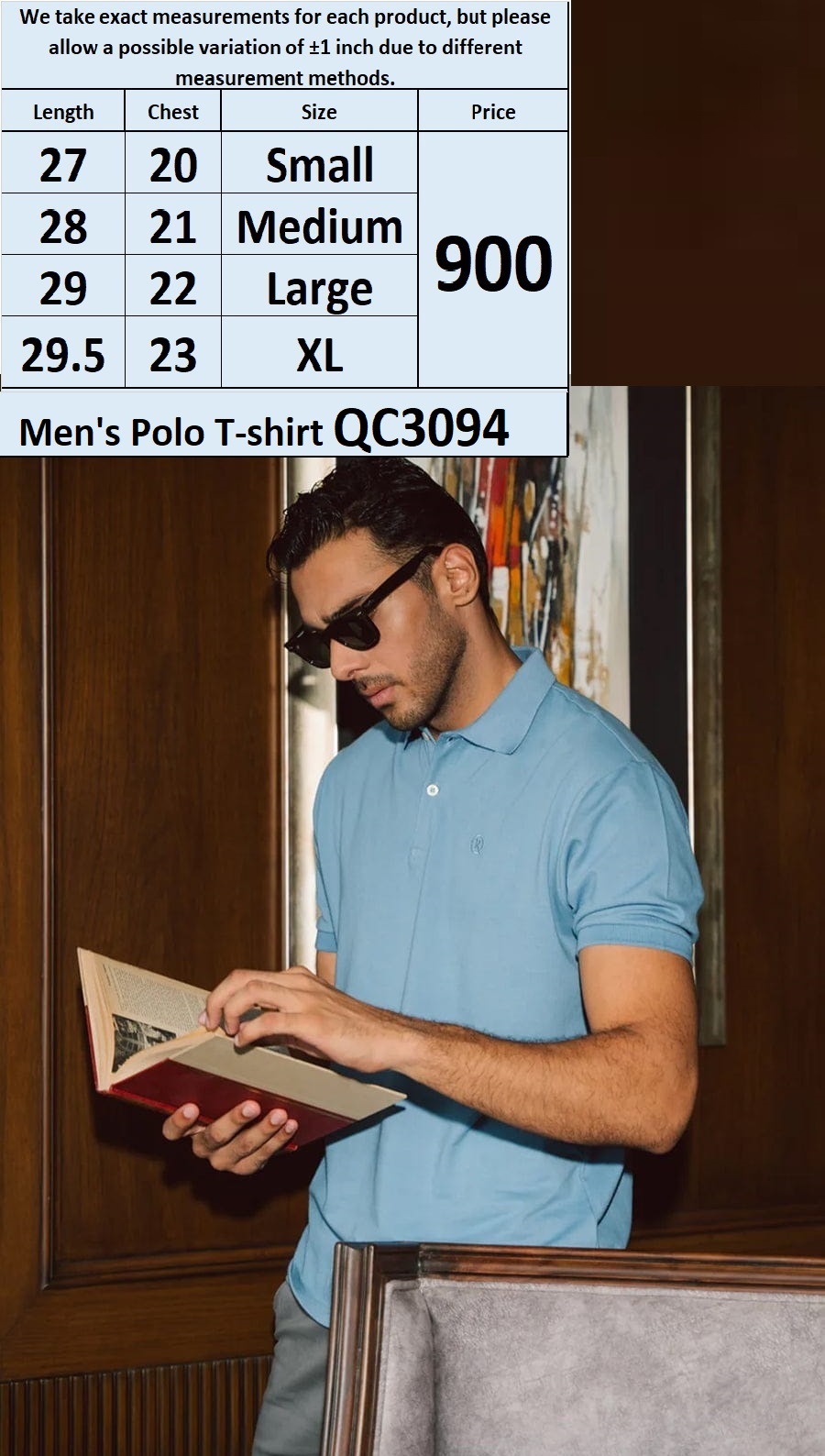 Branded Men's Polo T-shirt QC3094