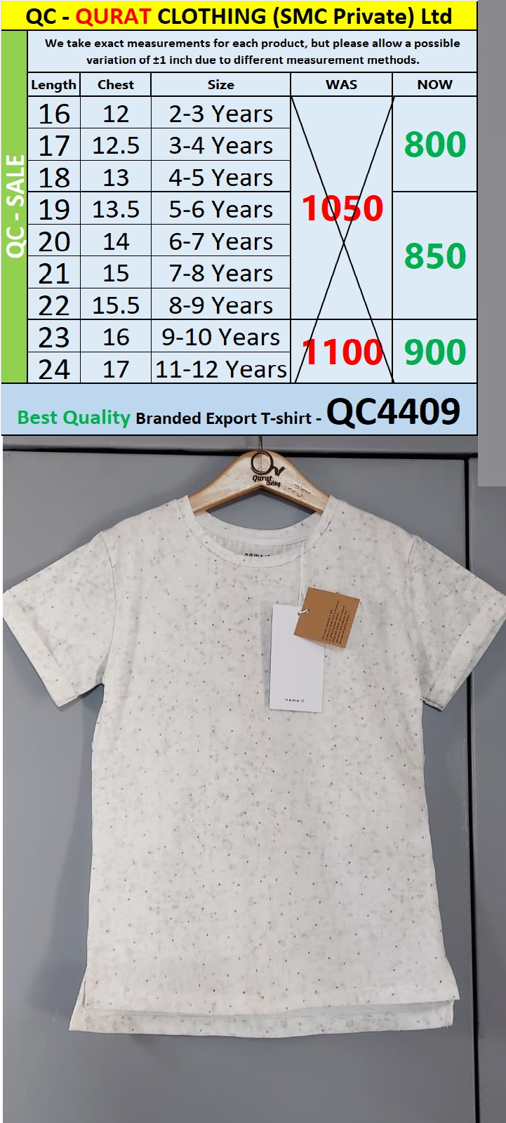 Best Quality Branded Export Stylish T-shirt QC4409