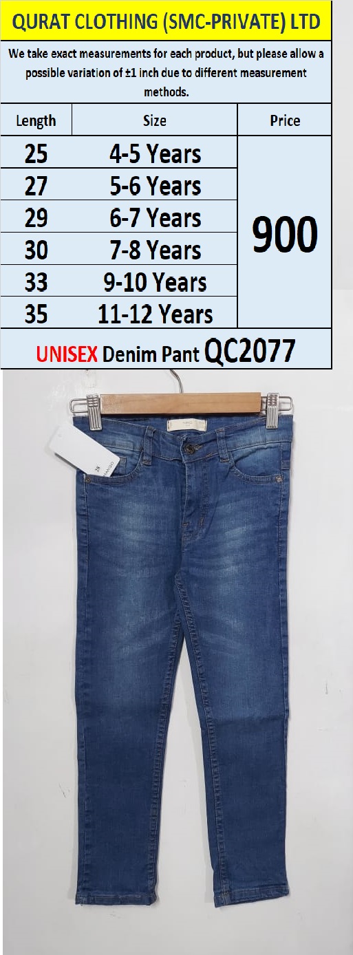 Unisex Denim Pant QC2077