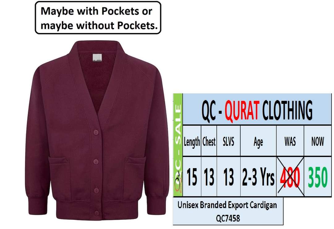 Unisex Branded Export Cardigan QC7458