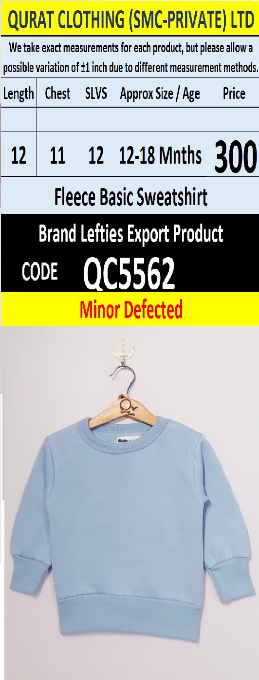 Brand Lefties Fleece Sweatshirt Export Europe or USA (Minor Defected Product) - QC5562