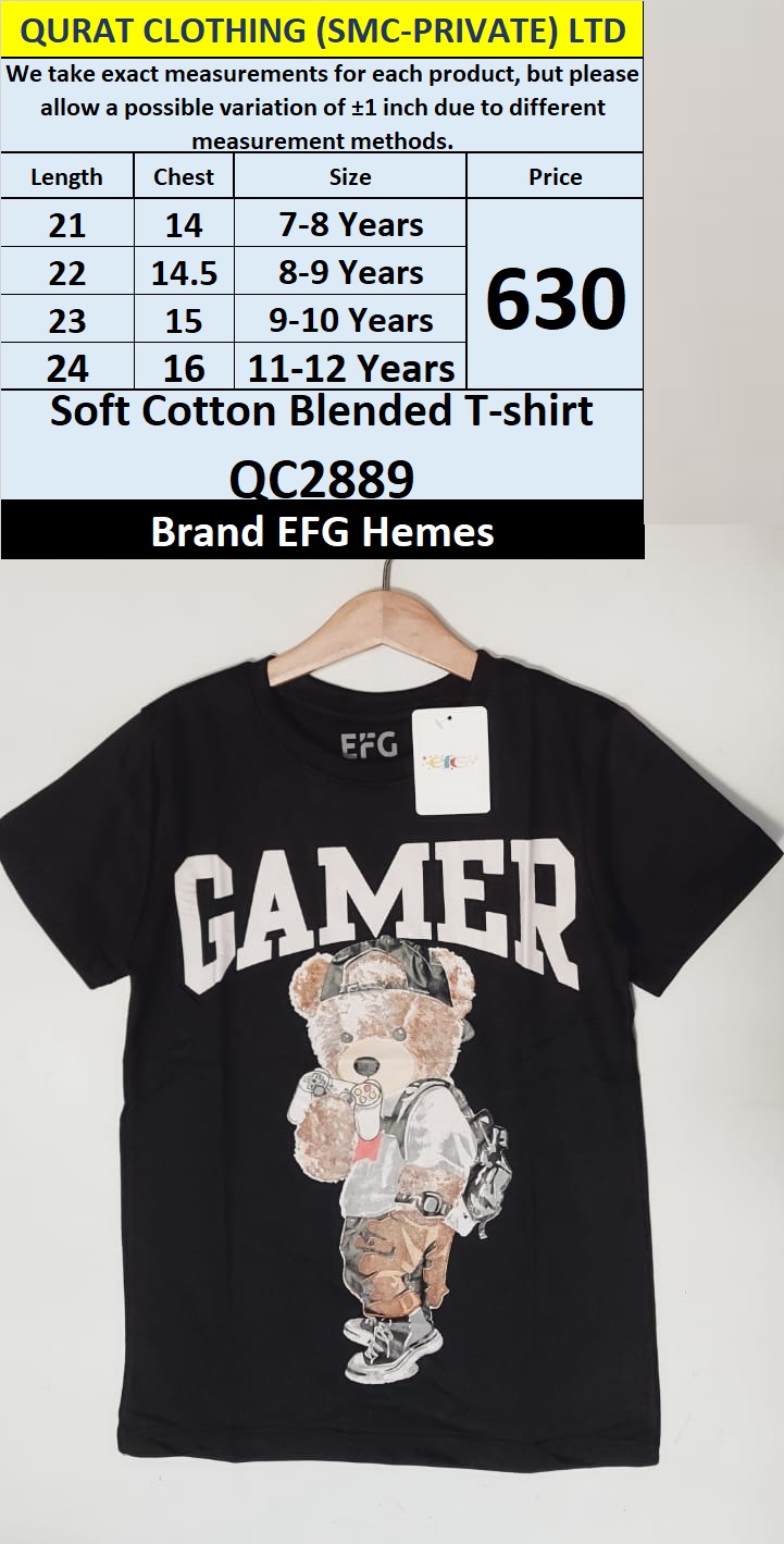 Soft Cotton Blended T-Shirt QC2889  Brand EFG Hemes