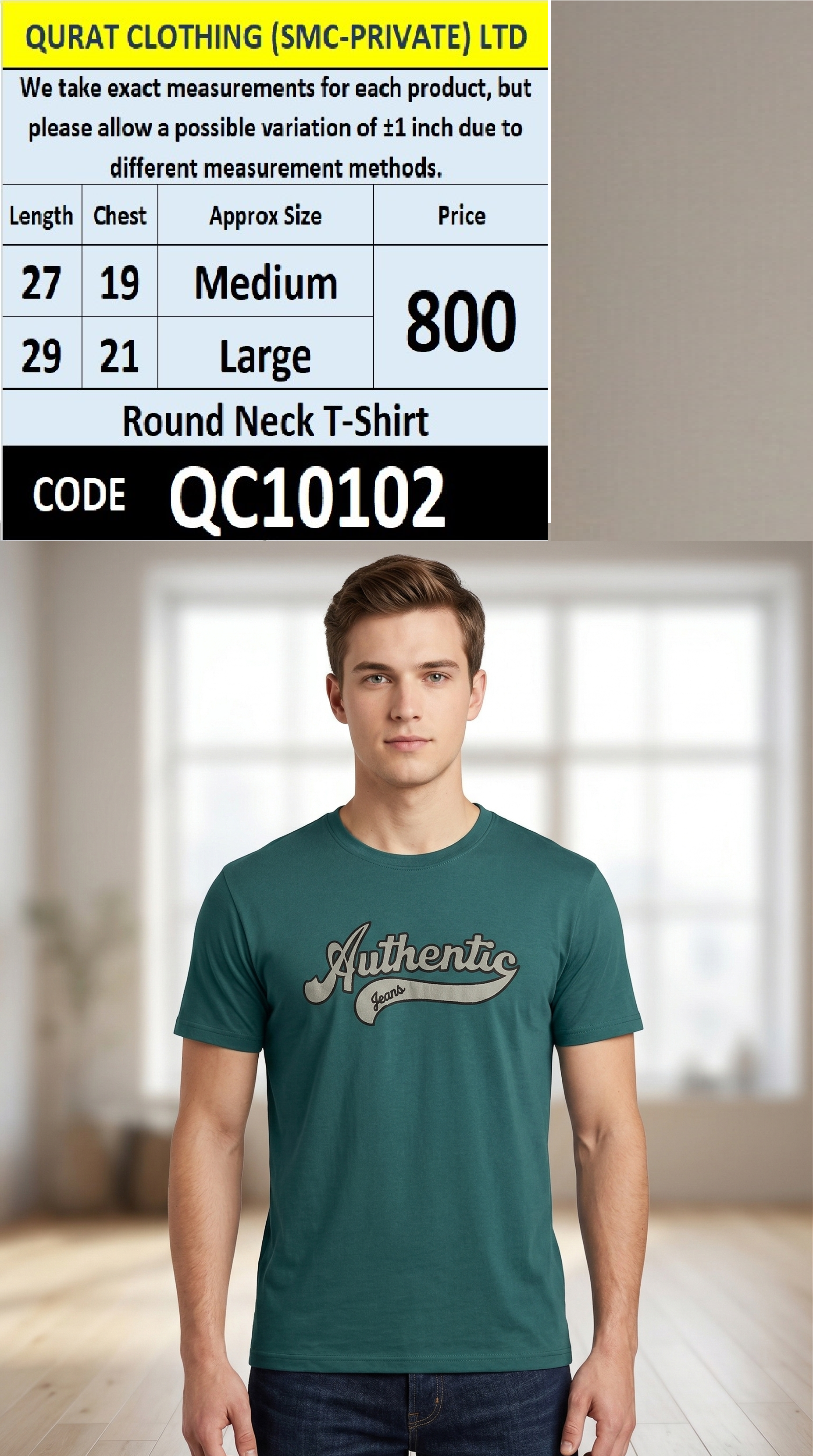 Round Neck Polo T-shirt - QC10102