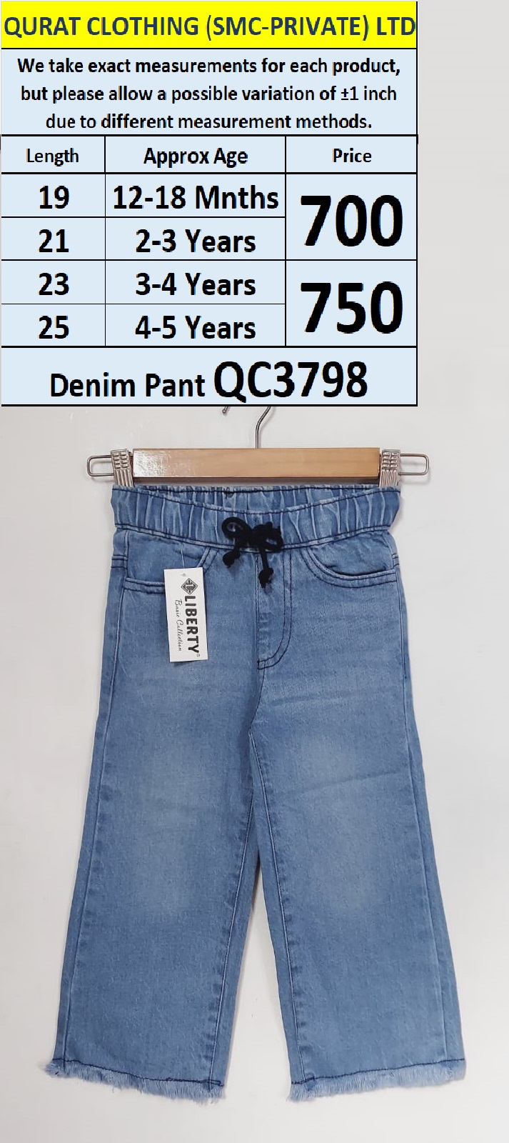 Denim Pant QC3798