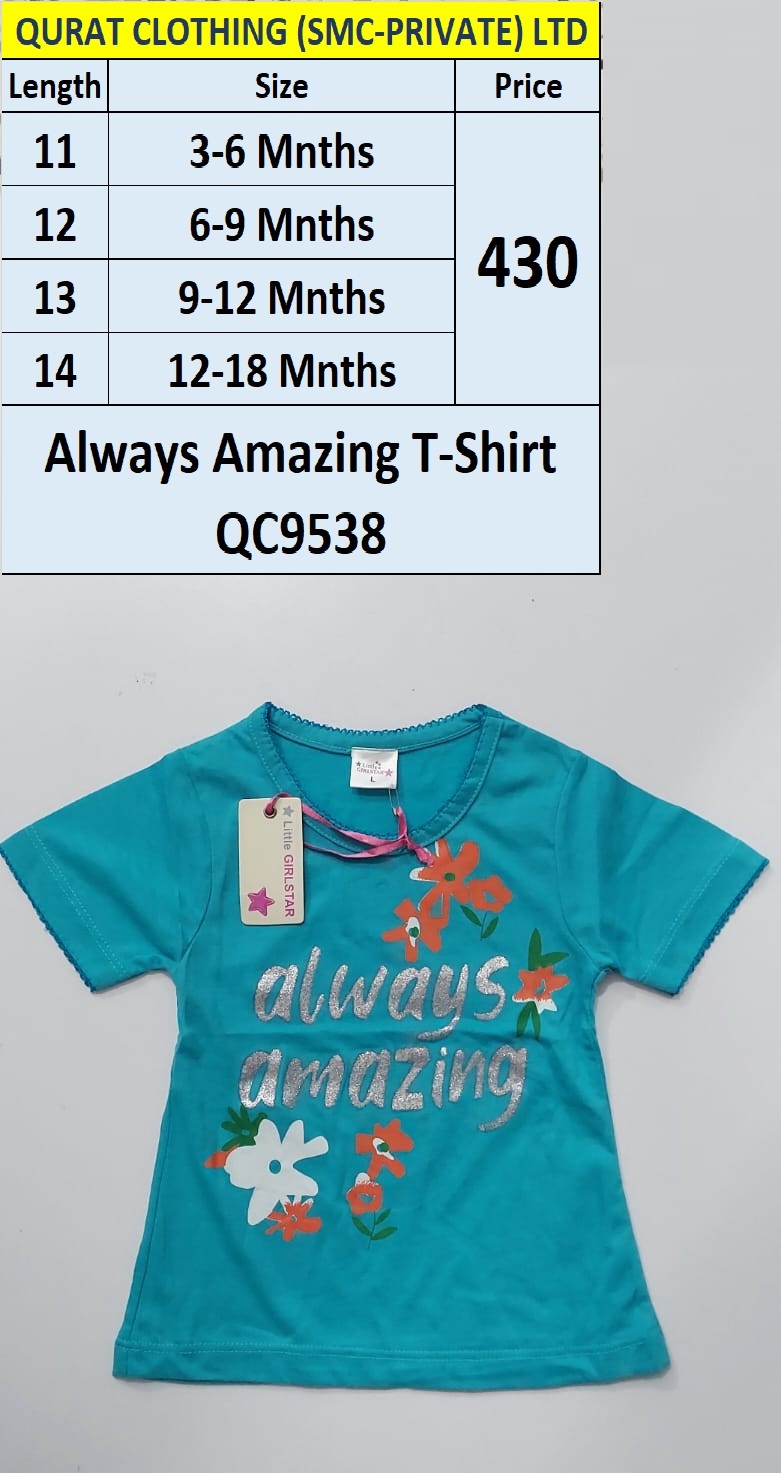 Always Amazing T-shirt QC9538 Brand Little Girl Star 