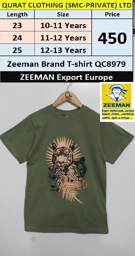 Zeeman Brand T-shirt QC8979 Export Europe
